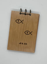 Load image into Gallery viewer, Jesus Notes & Jesus Cross - Half Size Wooden Journal