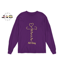 Load image into Gallery viewer, Jesus Cross - All Day - Long Sleeve T-Shirt