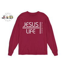 Load image into Gallery viewer, Jesus Life! - All Day - Long Sleeve T-Shirt