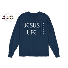 Load image into Gallery viewer, Jesus Life! - All Day - Long Sleeve T-Shirt