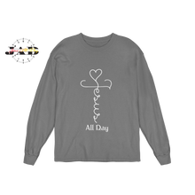 Load image into Gallery viewer, Jesus Cross - All Day - Long Sleeve T-Shirt