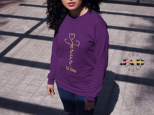 Load image into Gallery viewer, Jesus Cross - All Day - Long Sleeve T-Shirt