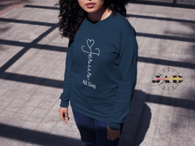 Load image into Gallery viewer, Jesus Cross - All Day - Long Sleeve T-Shirt