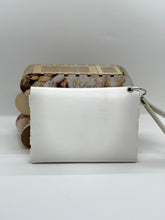 Load image into Gallery viewer, White clutch bag with a strap on a light gray background
