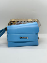 Load image into Gallery viewer, Peace - Women's  Light Blue Clutch Purse (Strap Closure)
