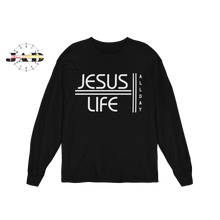 Load image into Gallery viewer, Jesus Life! - All Day - Long Sleeve T-Shirt
