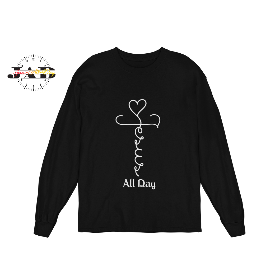 Jesus Cross - All Day - Long Sleeve T-Shirt