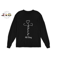 Jesus Cross - All Day - Long Sleeve T-Shirt